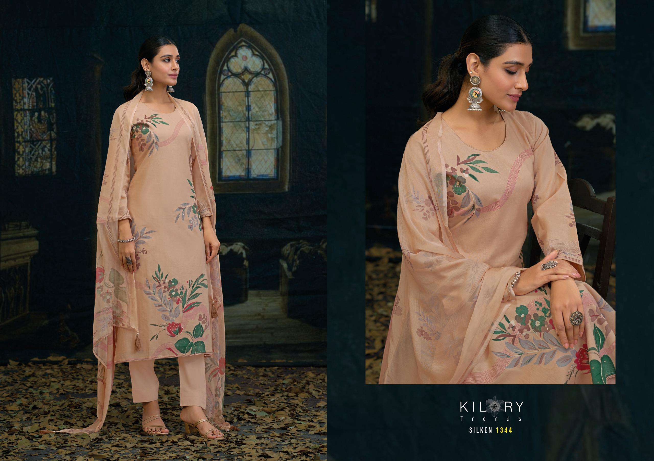 KILORY  TRENDS SILKEN LAWN COTTON FANCY HAND WORK SUIT