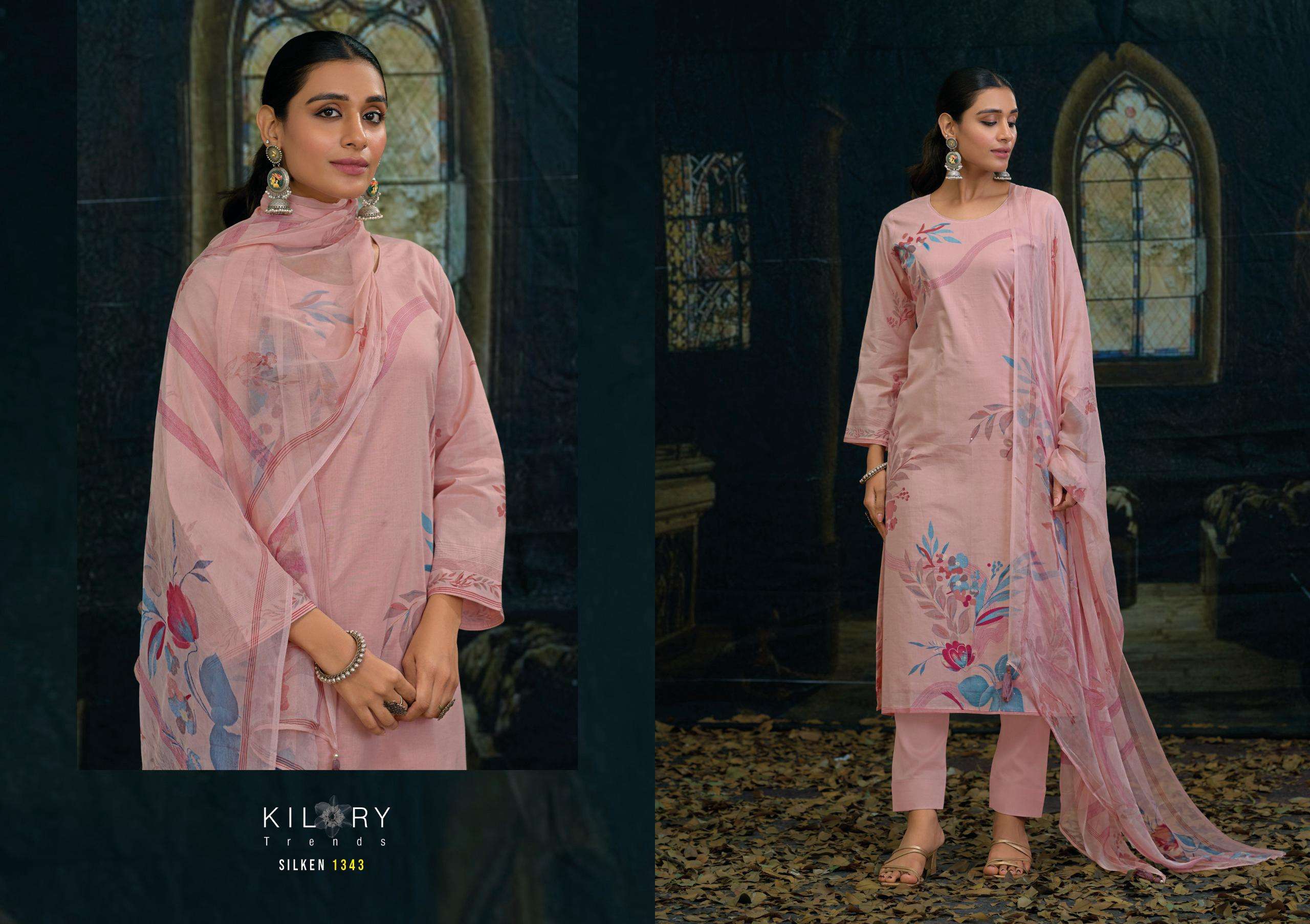 KILORY  TRENDS SILKEN LAWN COTTON FANCY HAND WORK SUIT