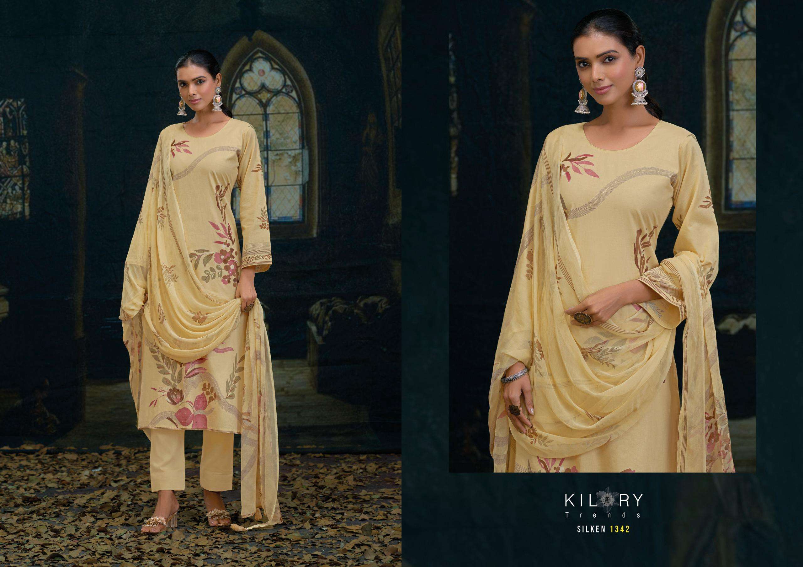 KILORY  TRENDS SILKEN LAWN COTTON FANCY HAND WORK SUIT