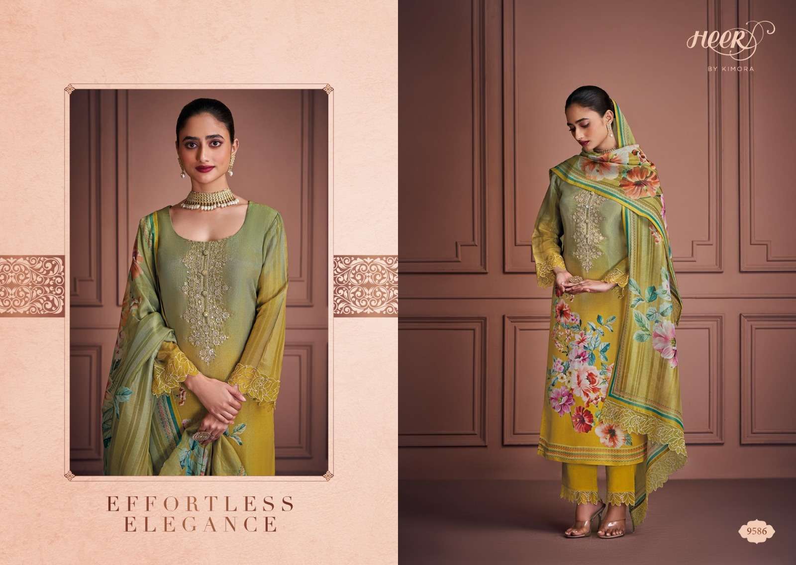 KIMORA HEER SAAJ MUSLIN HEAVY DESIGNER LADIES SUIT