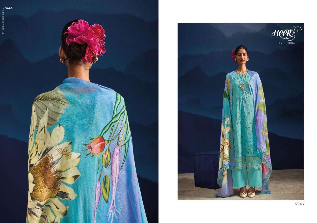KIMORA HEER VAADI VOL 178 SATIN COTTON DESIGNER WORK SUIT