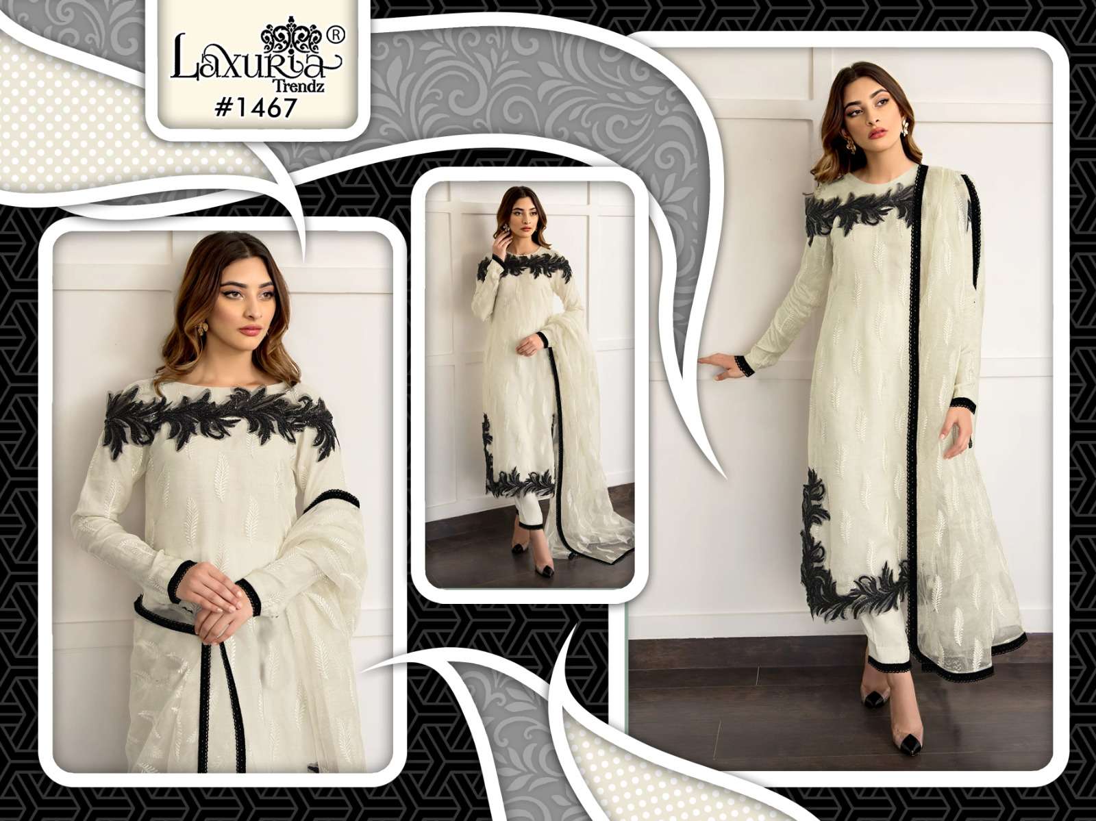 LAXURIA TRENDZ D NO 1467 GEORGETTE BEAUTIFUL LOOK DESIGNER SUIT