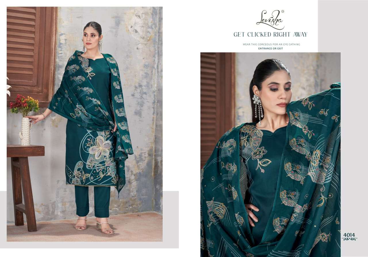 LEVISHA GULSHAN JAM COTTON DIGITA PRINT WITH HAND WORK SUIT