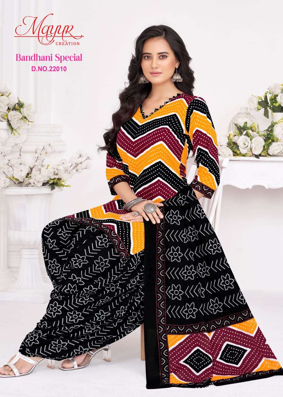 MAYUR CREATION BANDHANI SPECIAL VOL 22 COTTON PATIYALA DRESS
