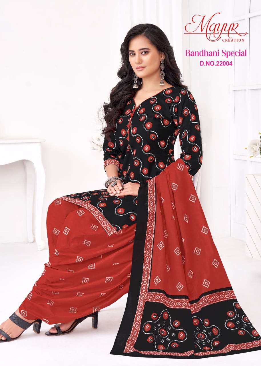 MAYUR CREATION BANDHANI SPECIAL VOL 22 COTTON PATIYALA DRESS