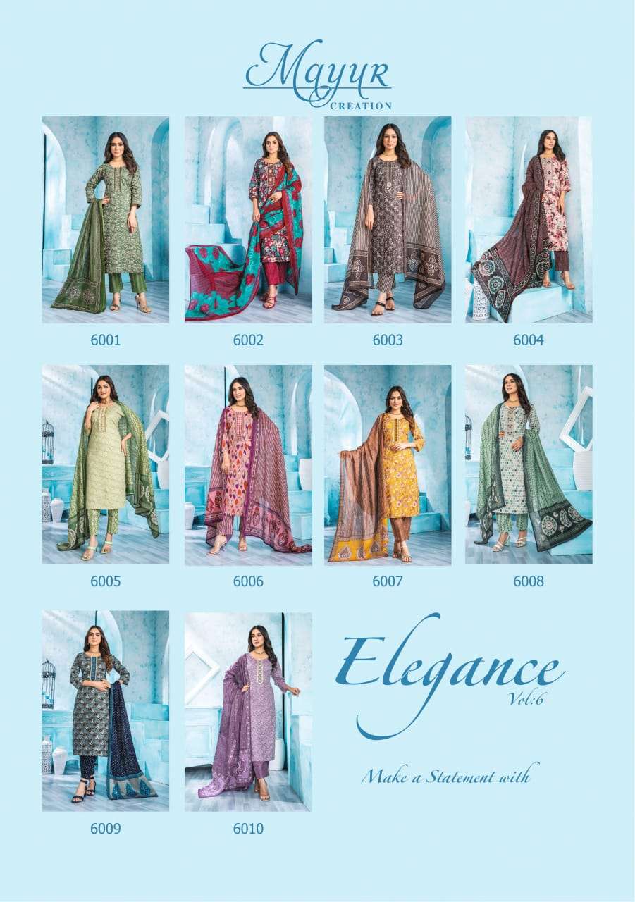 MAYUR CREATION ELEGANCE VOL 6 COTTON PRINTED SALWAR SUIT
