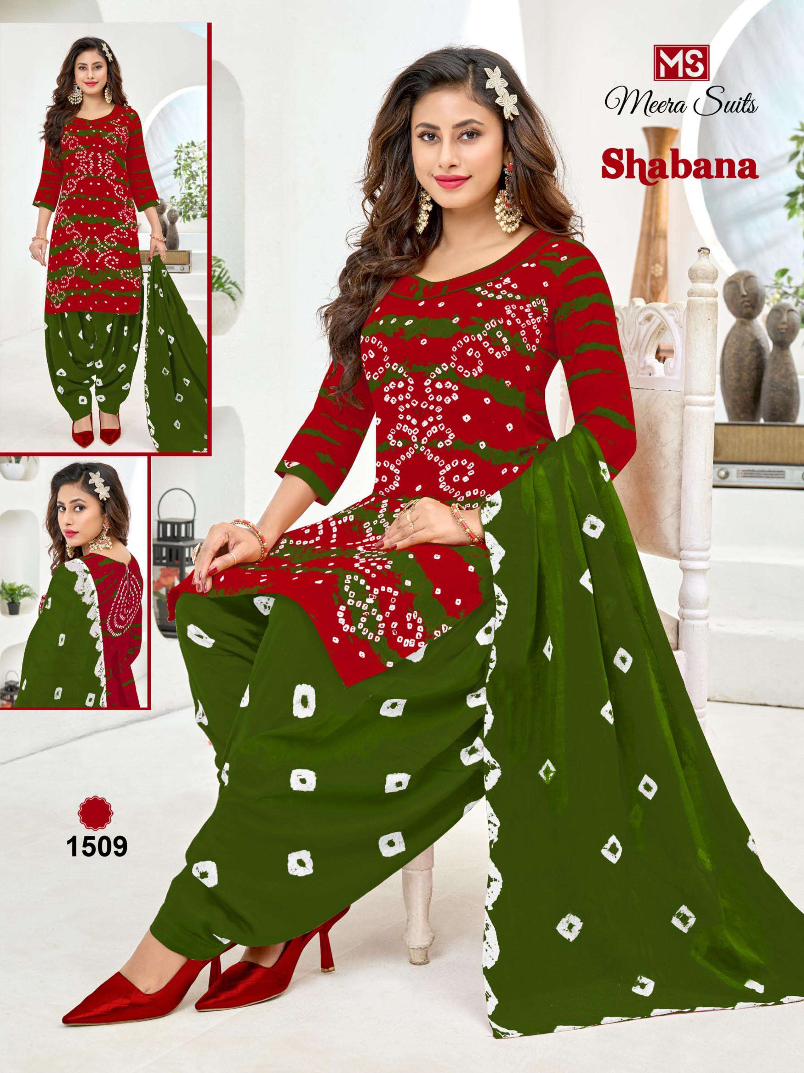 MEERA SUITS SHABANA VOL 15 COTTON PRINTED DRESS MATERIAL