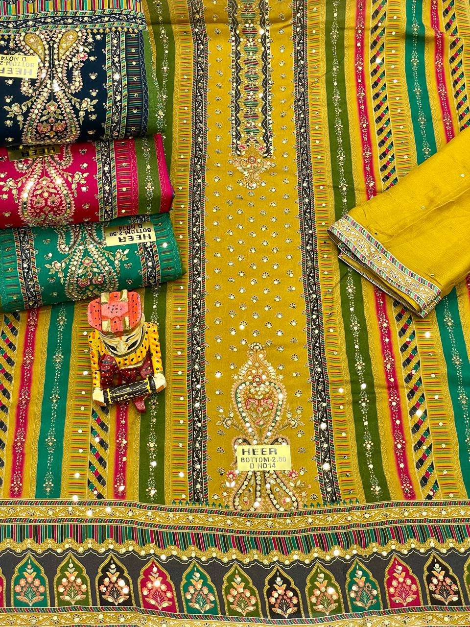 MF HEER VISCOSE HEAVY HAND WORK DESIGNER SUIT