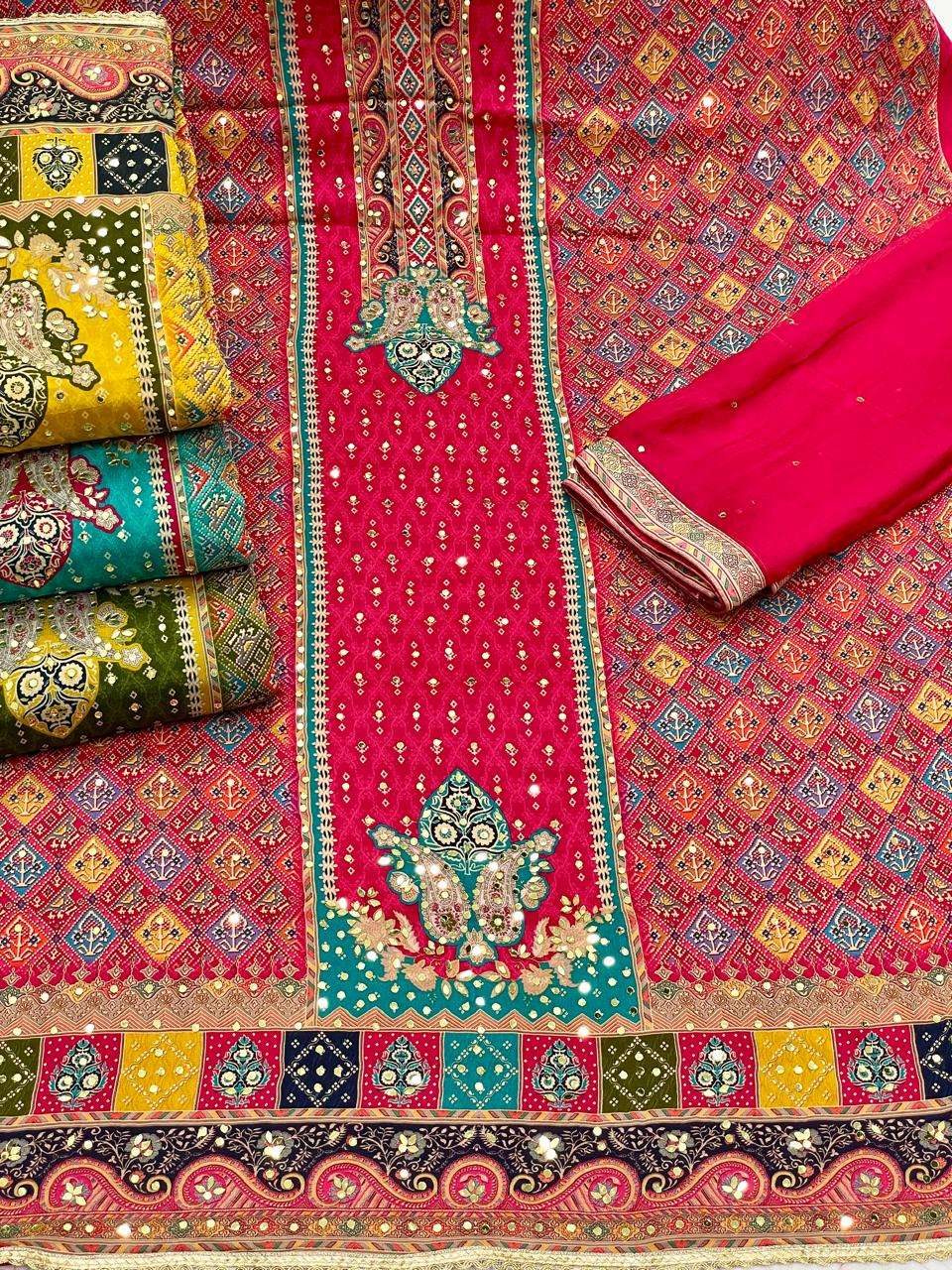 MF HEER VISCOSE HEAVY HAND WORK DESIGNER SUIT