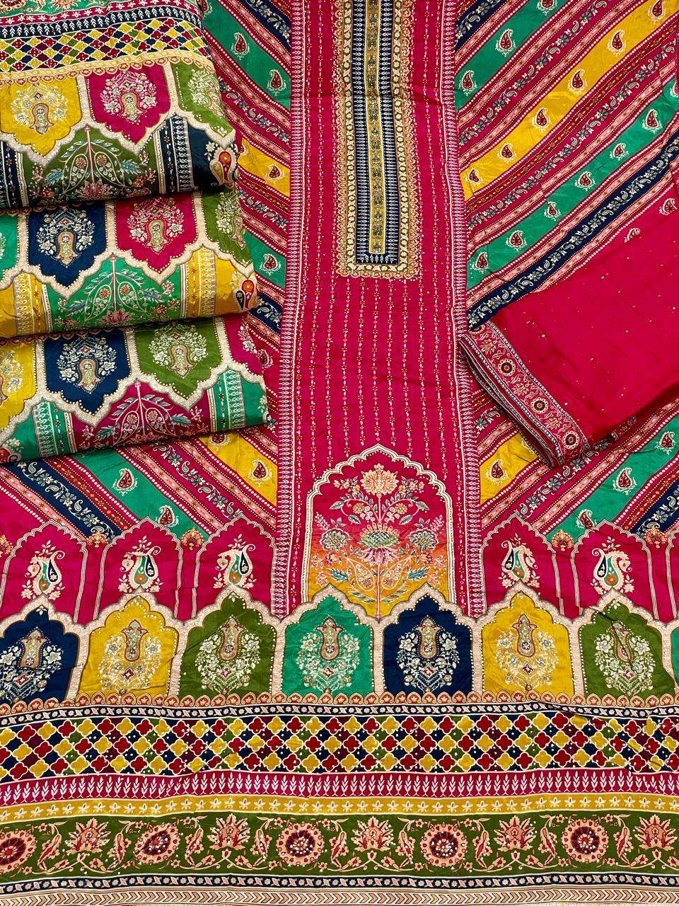 MF HEER VISCOSE HEAVY HAND WORK DESIGNER SUIT