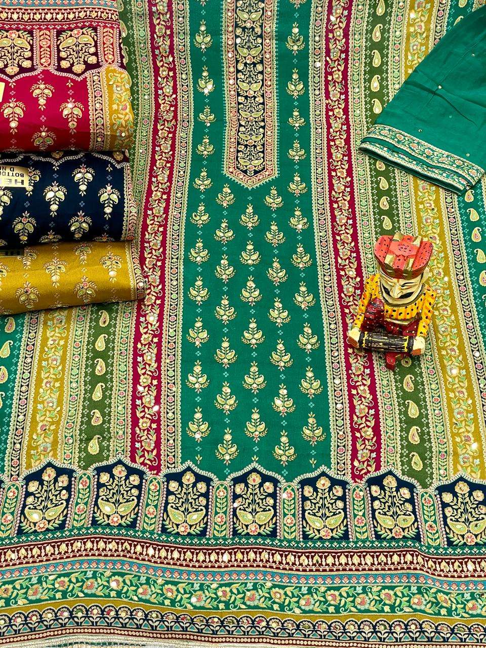 MF HEER VISCOSE HEAVY HAND WORK DESIGNER SUIT