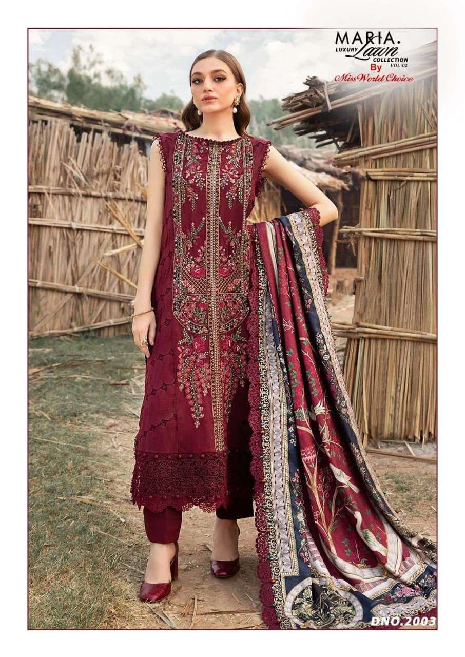 MISS WORLD CHOICE MARIA B VOL 2 LAWN COTTON DIGITAL PRINTS SALWAR SUIT