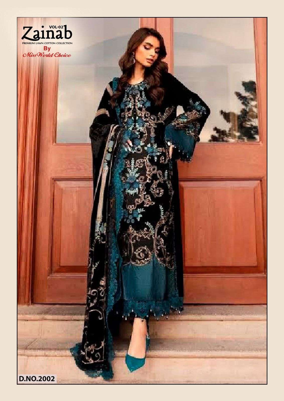 MISSWORLD CHOICE ZAINAB VOL 2 LAWN COTTON DIGITAL PRINTS SUIT