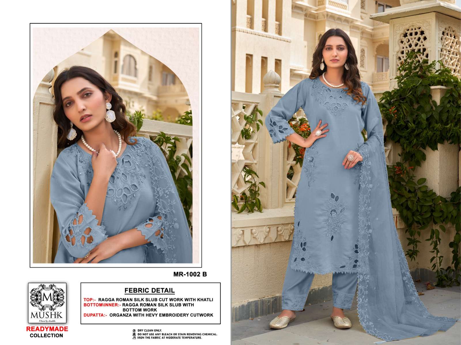 MUSHK MR 1002 SILK DESIGNER READY MADE PAKISTANI SUIT