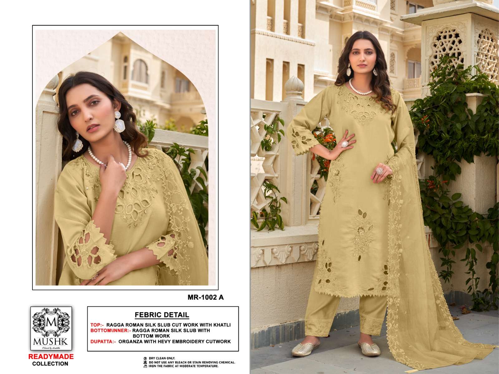 MUSHK MR 1002 SILK DESIGNER READY MADE PAKISTANI SUIT