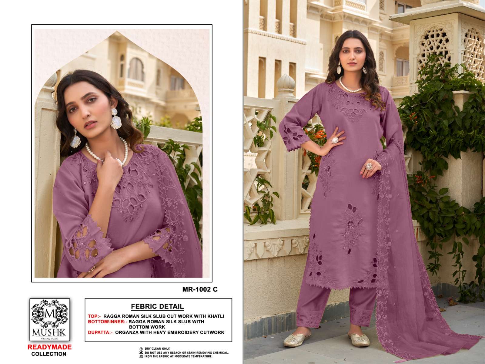 MUSHK MR 1002 SILK DESIGNER READY MADE PAKISTANI SUIT