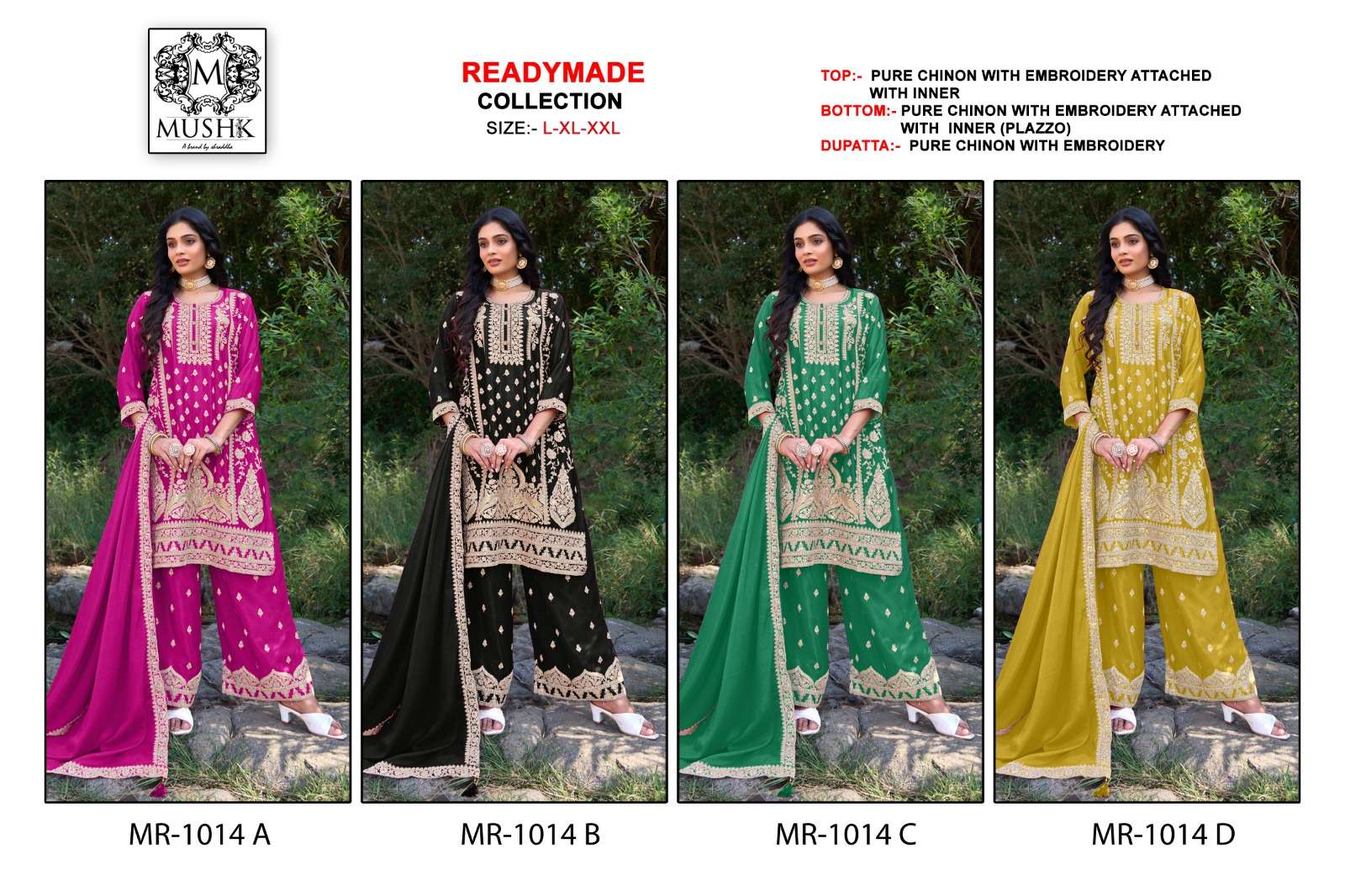 MUSHK MR 1014 HEAVY EMBROIDERY DESIGNER PAKISTANI SUIT