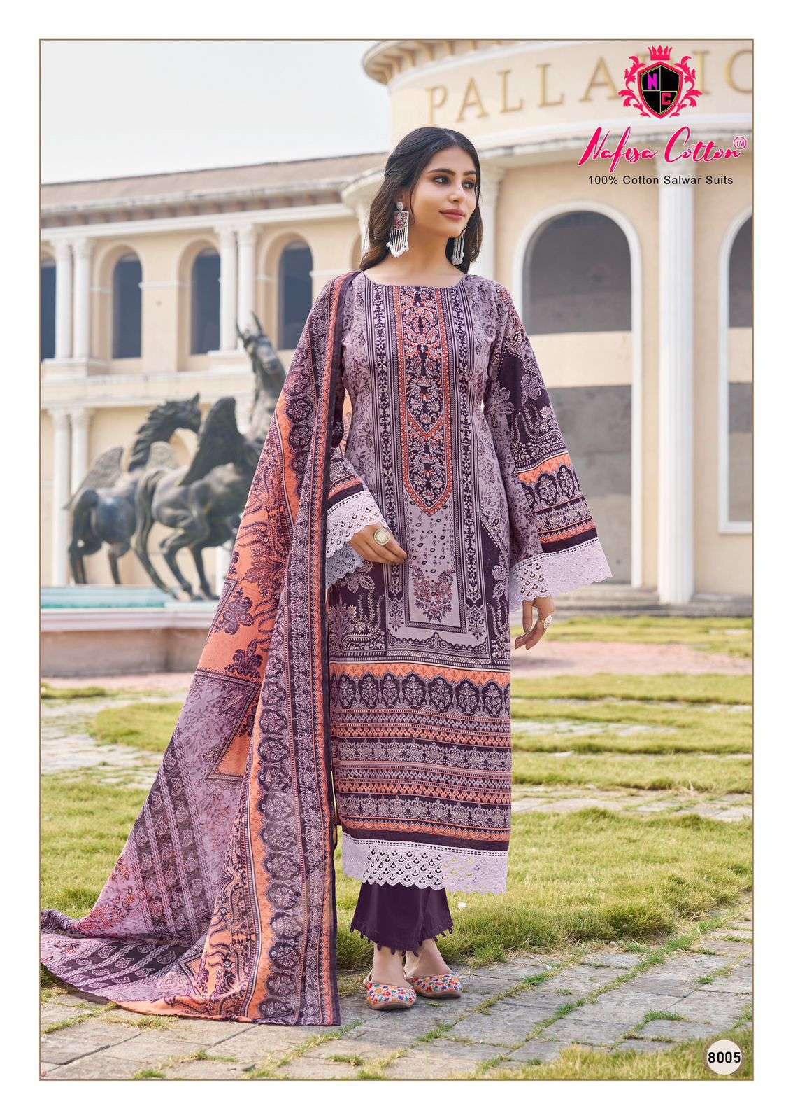 NAFISA COTTON MAHERA KARACHI SUITS VOL 8 COTTON DIGITAL PRINTS SALWAR SUIT