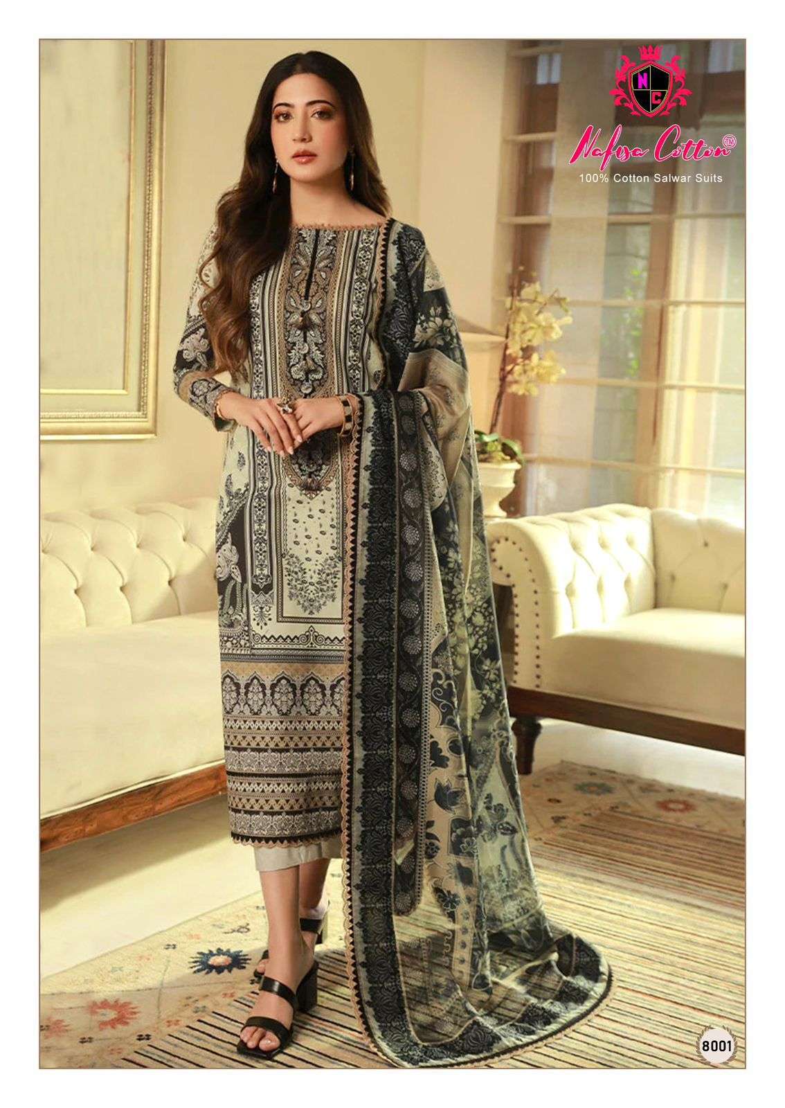NAFISA COTTON MAHERA KARACHI SUITS VOL 8 COTTON DIGITAL PRINTS SALWAR SUIT