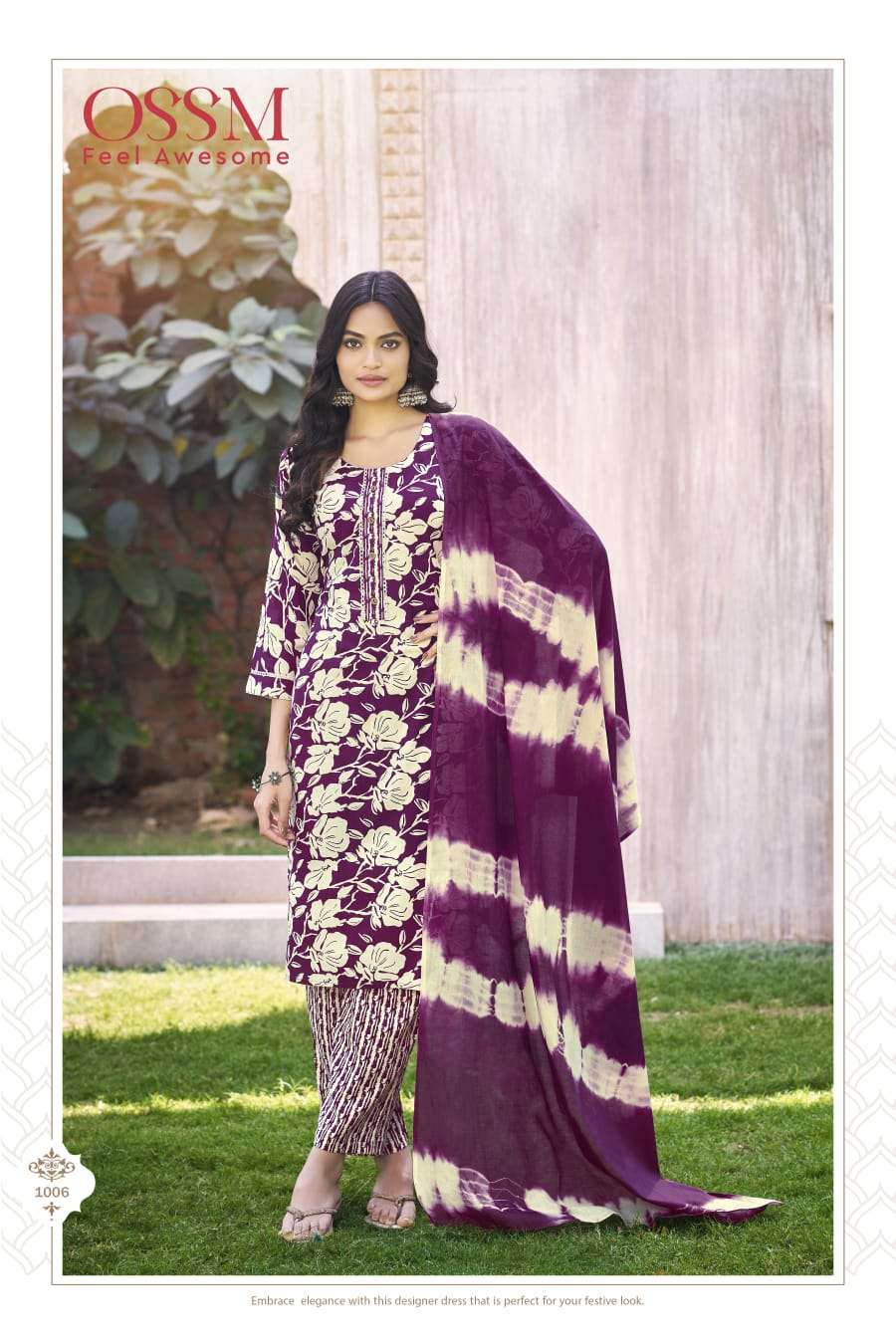 OSSM CELEBRITY RAYON PRINT FANCY LADIES KURT PANT AND DUPATTA SET