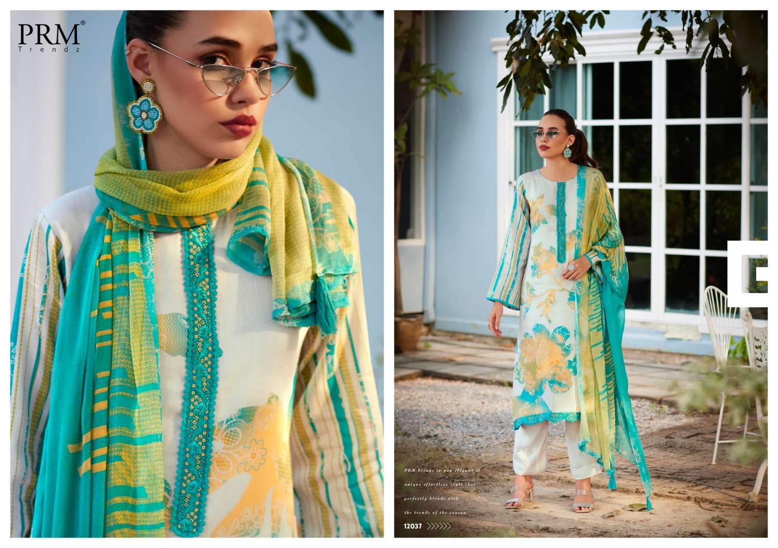 PRM TRENDZ NOREEN JAM COTTON DIGITAL PRINT WITH FANCY WORK SUIT