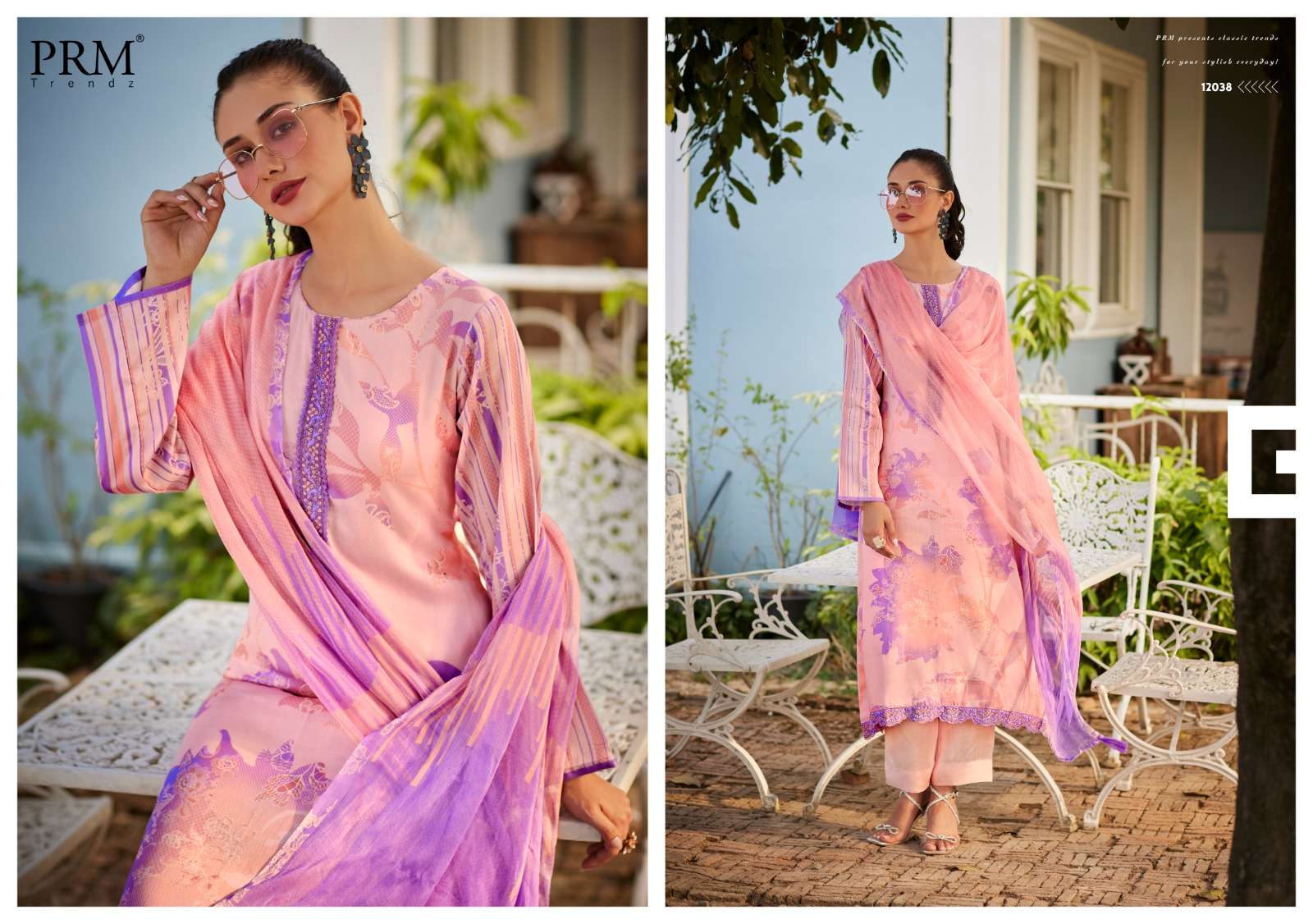 PRM TRENDZ NOREEN JAM COTTON DIGITAL PRINT WITH FANCY WORK SUIT