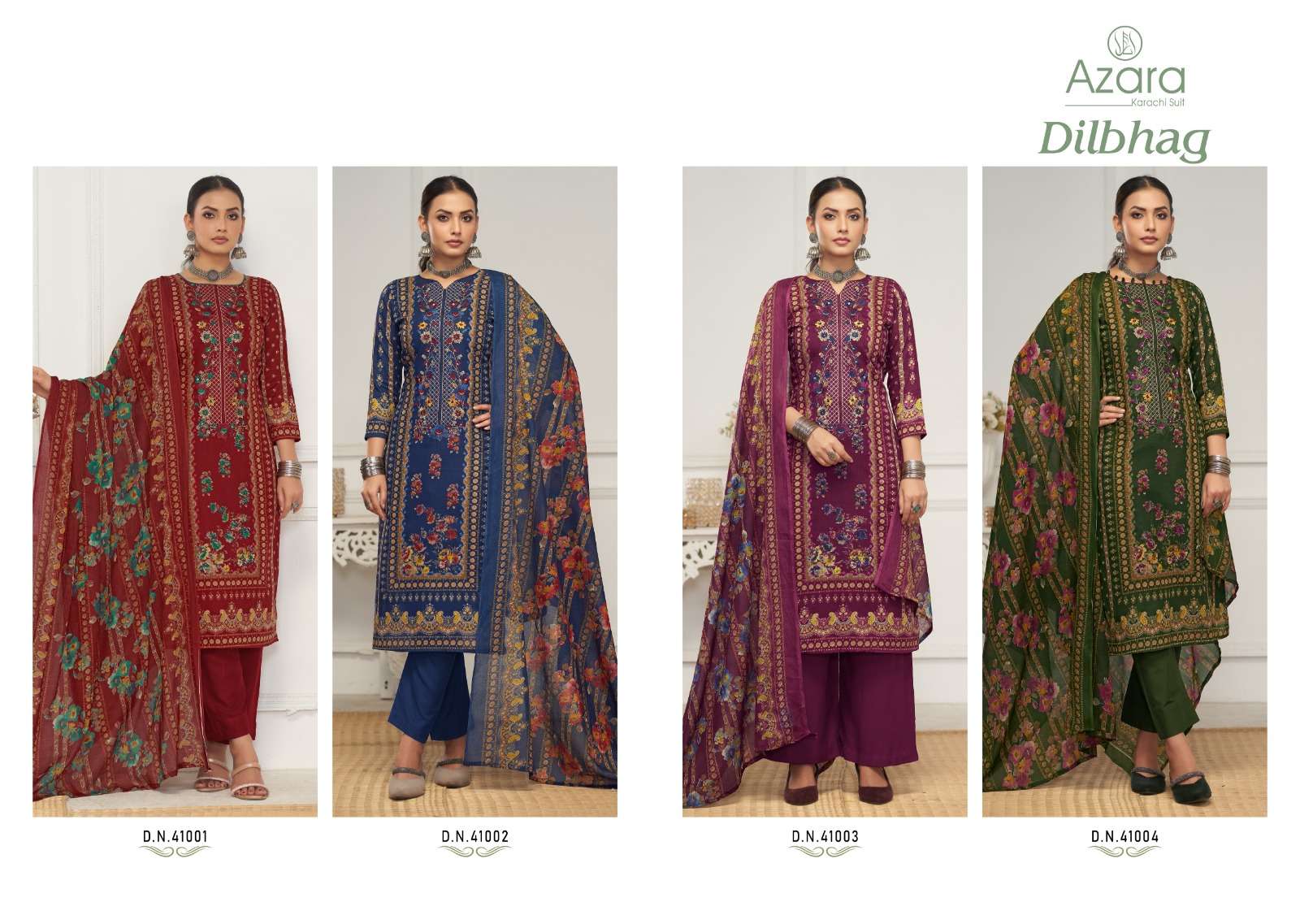 RADHIKA FASHION AZARA DILBHAG LAWN COTTON FANCY WORK SUIT
