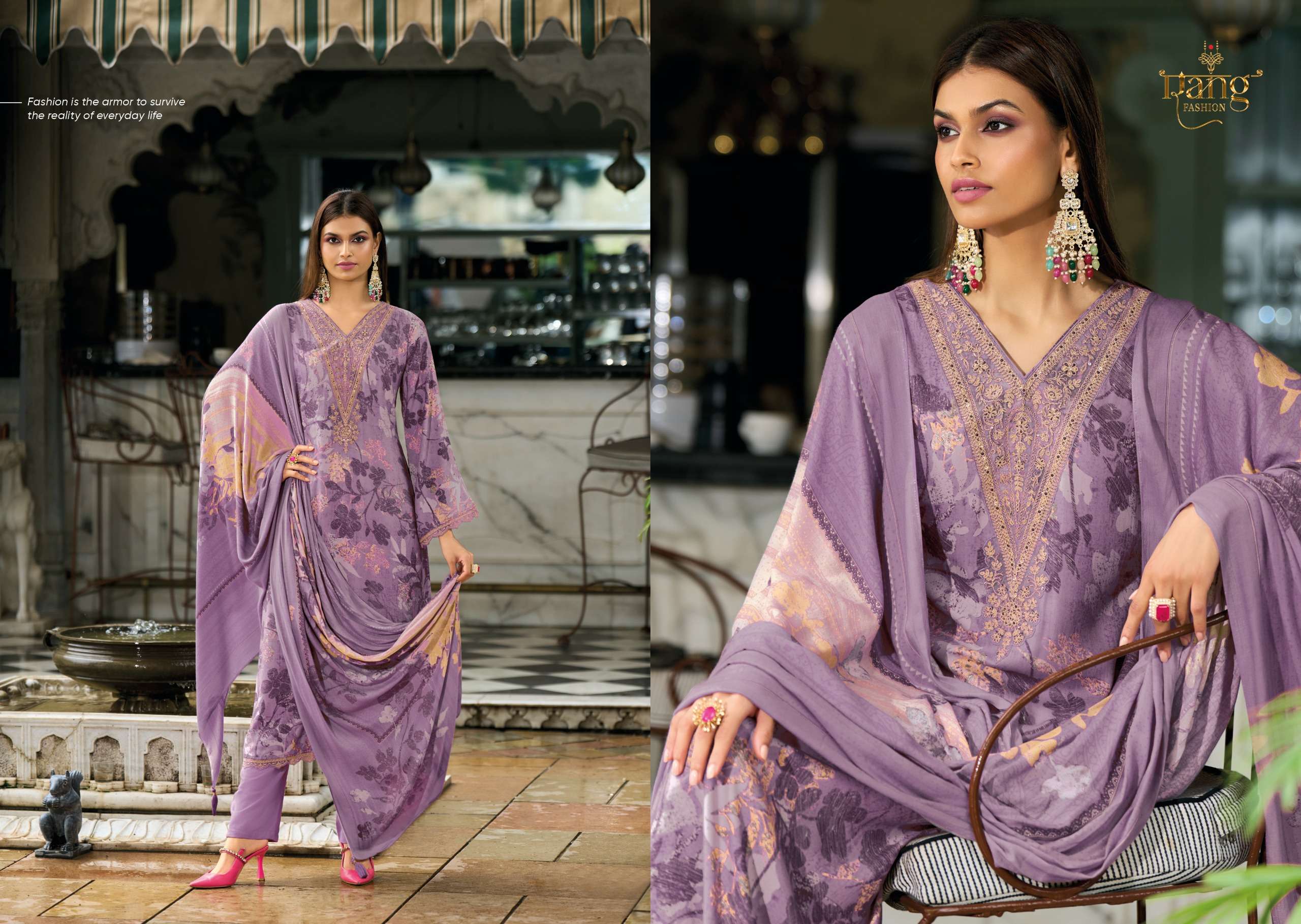 RANG FASHION TANISHKA VOL 2 VISCOSE DIGITAL PRINT WITH FANCY WORK SUIT