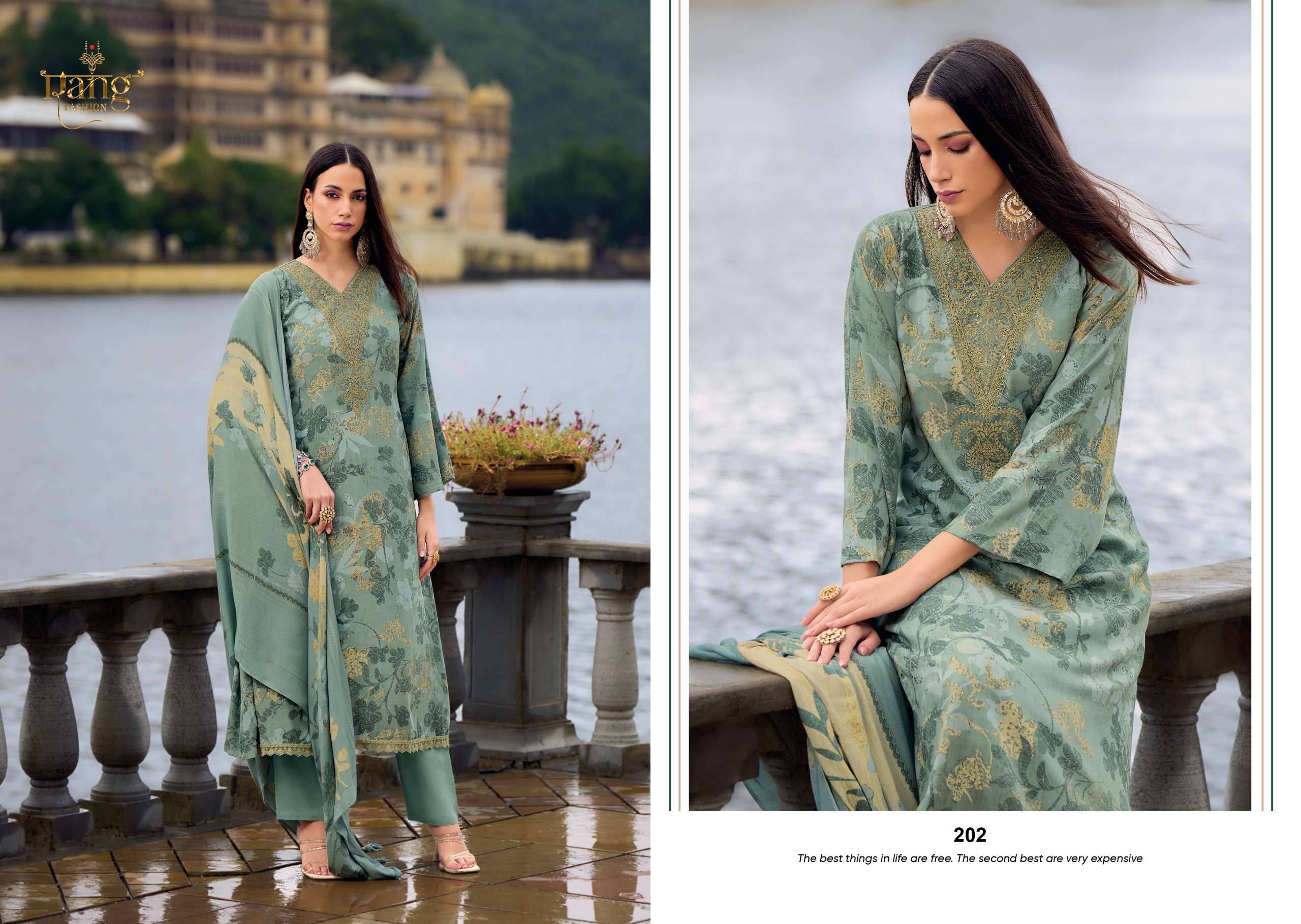RANG FASHION TANISHKA VOL 2 VISCOSE DIGITAL PRINT WITH FANCY WORK SUIT