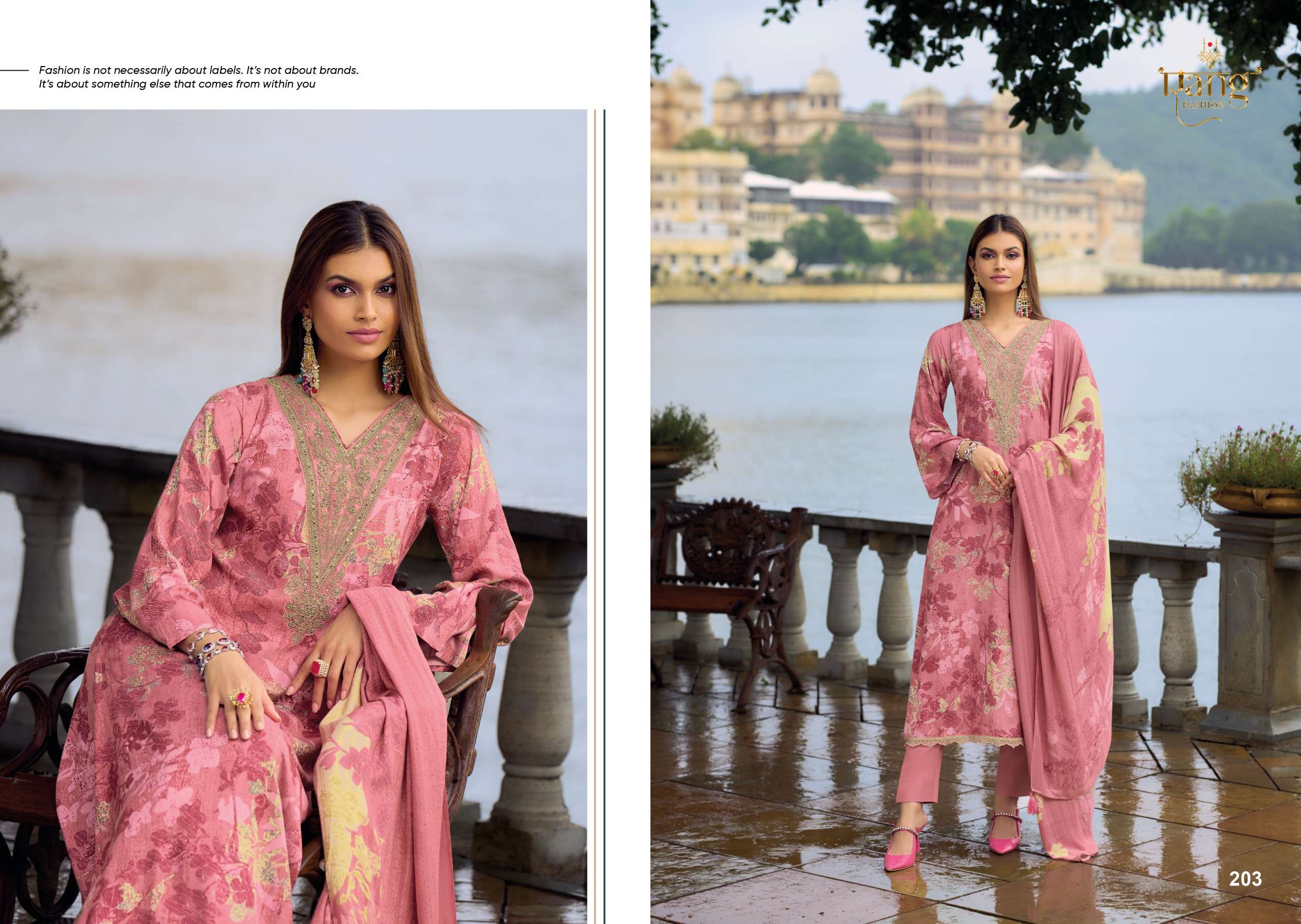 RANG FASHION TANISHKA VOL 2 VISCOSE DIGITAL PRINT WITH FANCY WORK SUIT