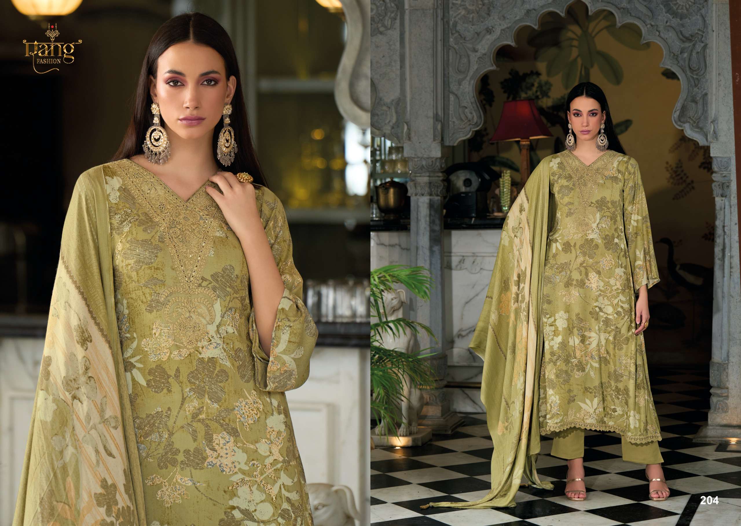 RANG FASHION TANISHKA VOL 2 VISCOSE DIGITAL PRINT WITH FANCY WORK SUIT
