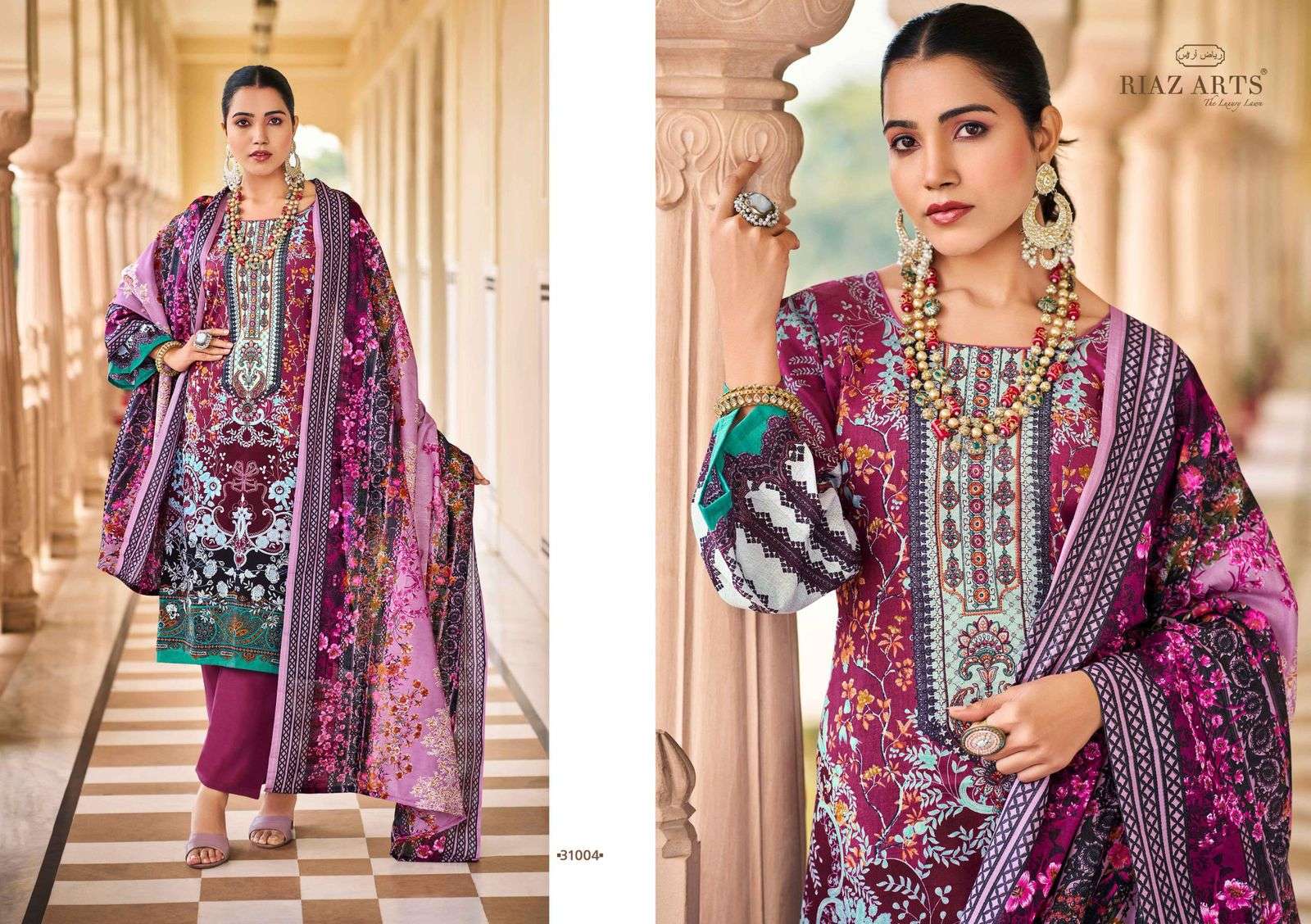  RIAZ ARTS MUSAFIR VOL 20 LAWN COTTON DIGITAL PRINT WITH WORK SUIT