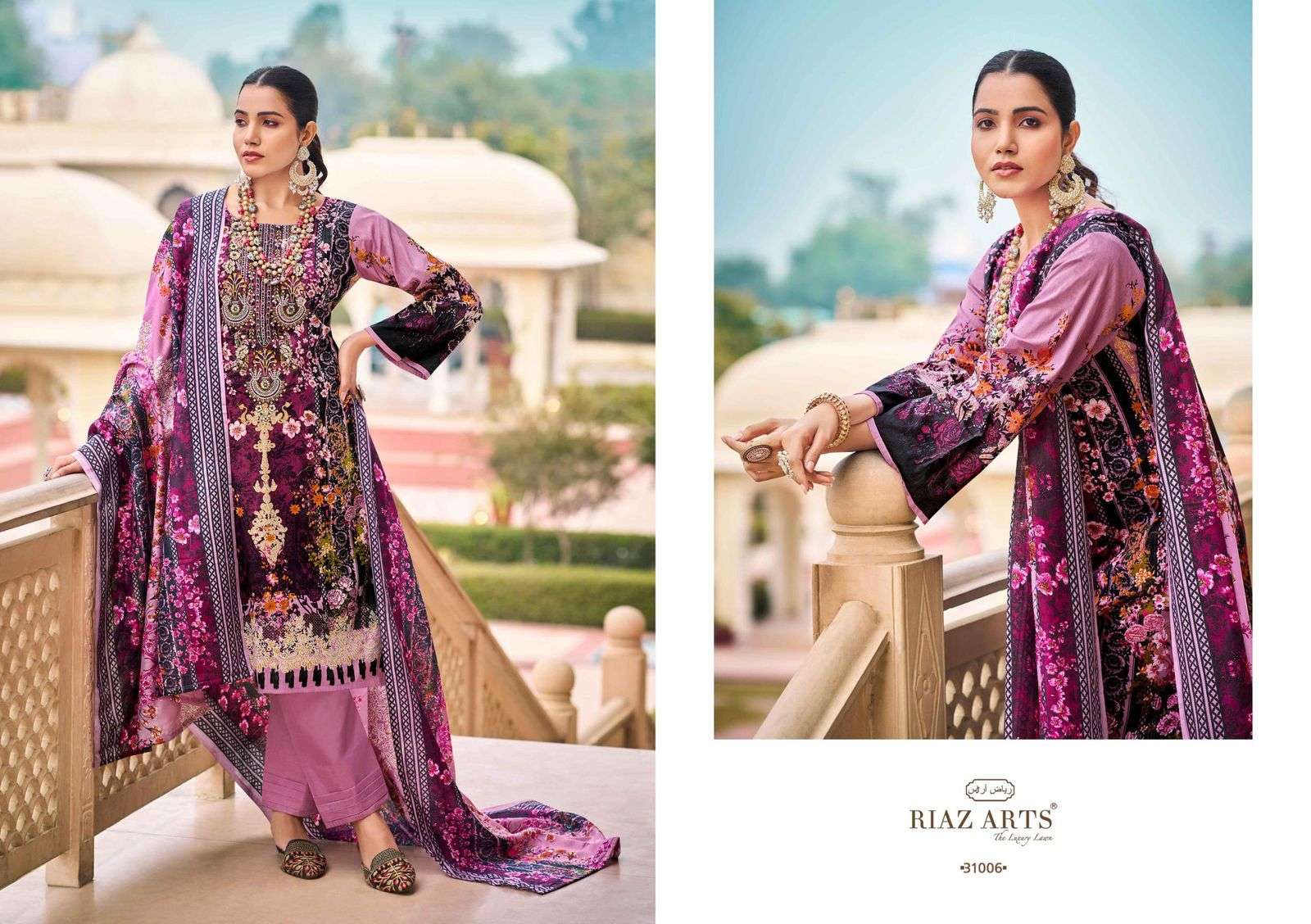  RIAZ ARTS MUSAFIR VOL 20 LAWN COTTON DIGITAL PRINT WITH WORK SUIT