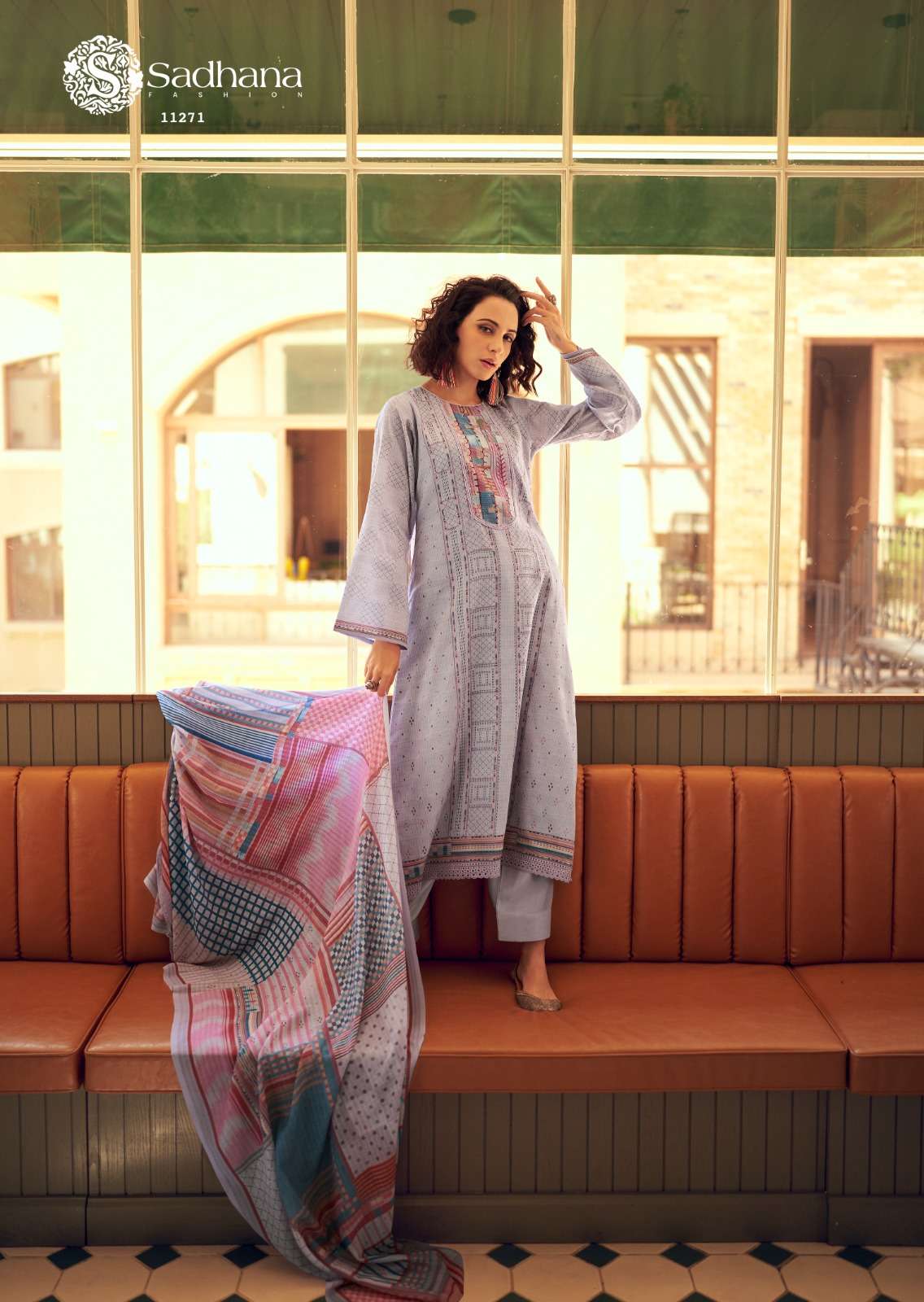 SADHANA FASHION GULFIDAN JAM COTTON DIGITAL PRINTS WITH FANCY WORKS SUIT