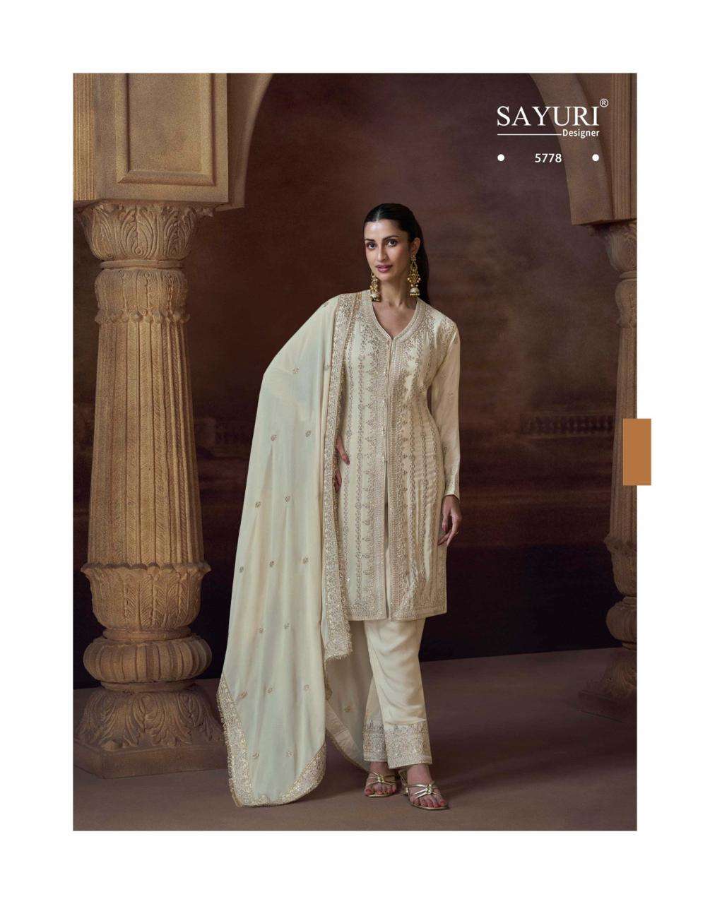 SAYURI DESIGNER ALEMZEB SILK HEAVY BEAUTIFUL LOOK DESIGNER FESTIVE WEAR SUIT
