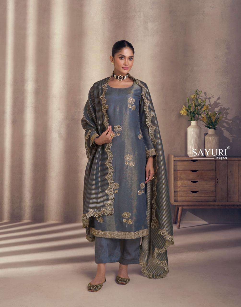 SAYURI DESIGNER NAAZ SIMER SILK DESIGNER TRADITIONAL WEAR SUIT