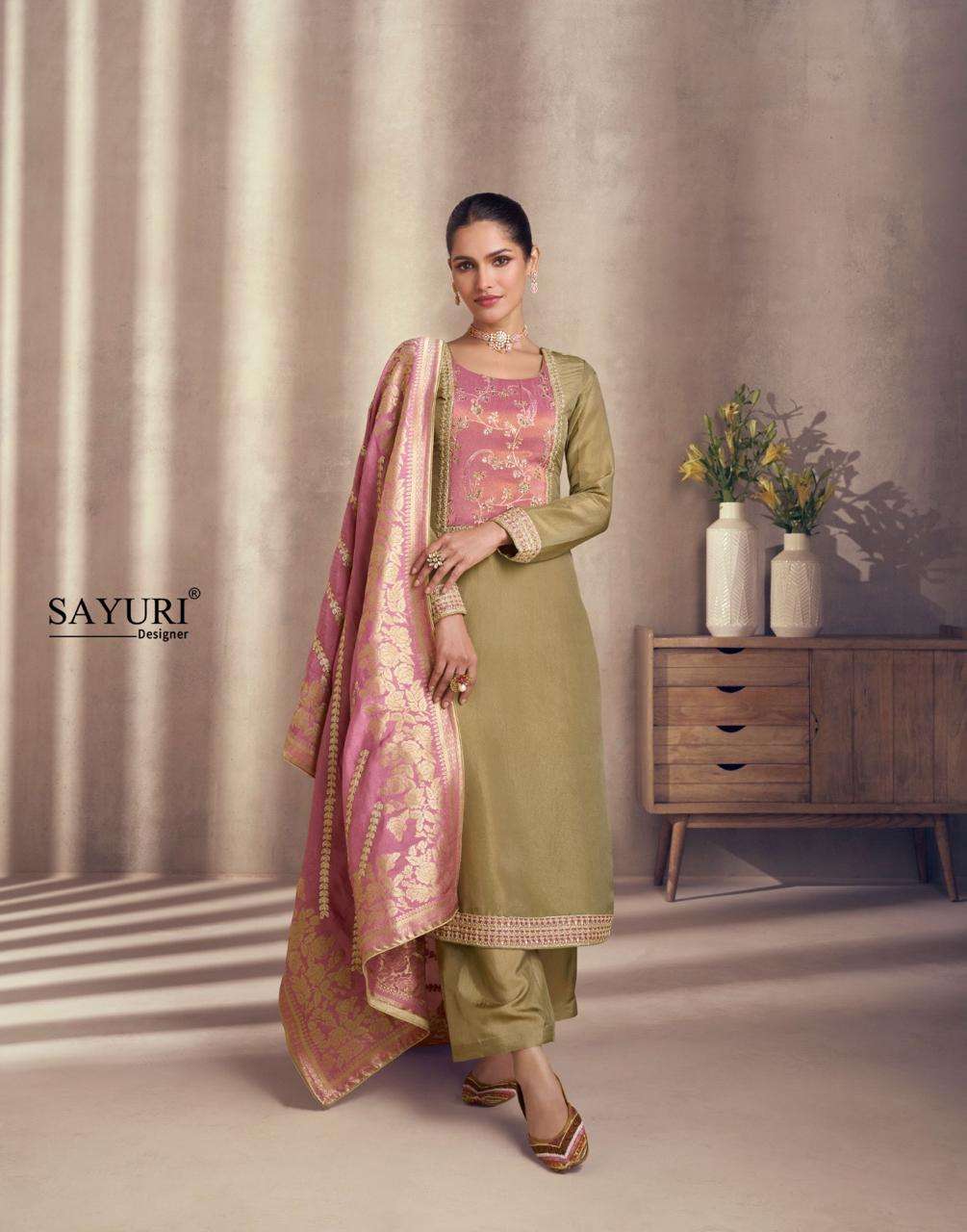 SAYURI DESIGNER NAAZ SIMER SILK DESIGNER TRADITIONAL WEAR SUIT
