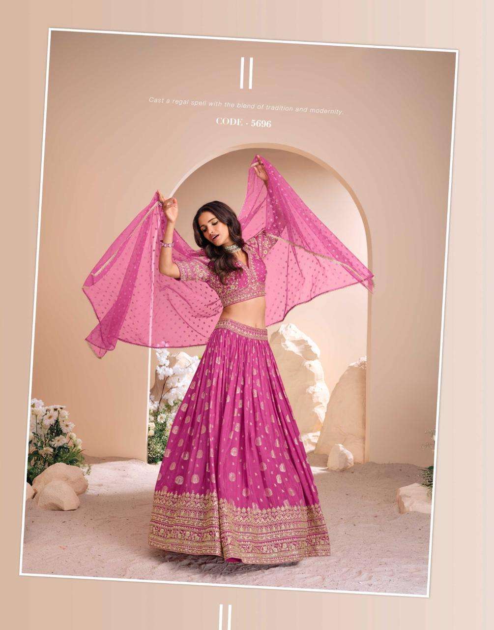 SAYURI DESIGNER SWAYAMWAR JACQUARD DESIGNER HEAVY LEHENGA CHOLI