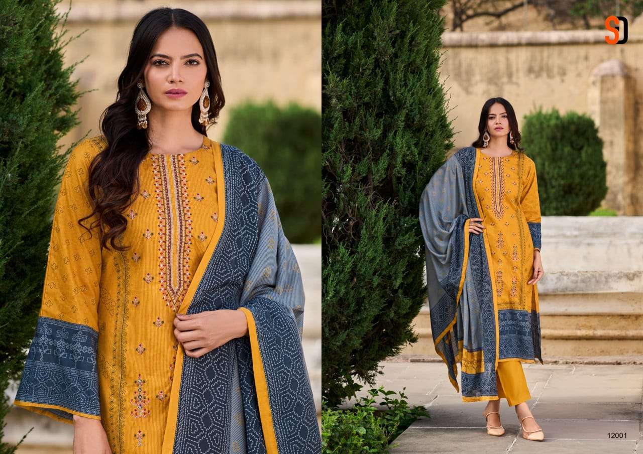 SHARADDHA DESIGNER BIN SAEED LAWN COLLECTION VOL 12 COTTON SUIT