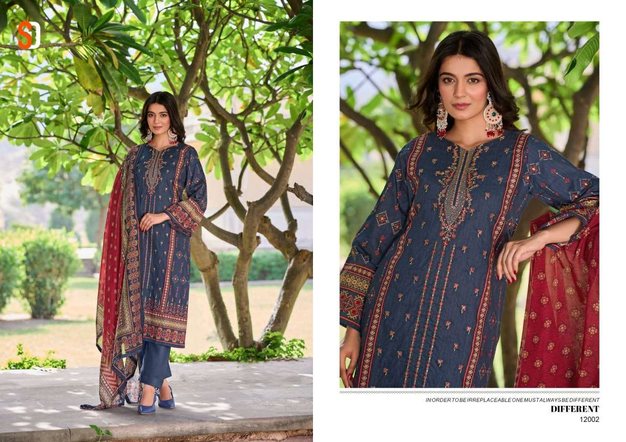 SHARADDHA DESIGNER BIN SAEED LAWN COLLECTION VOL 12 COTTON SUIT