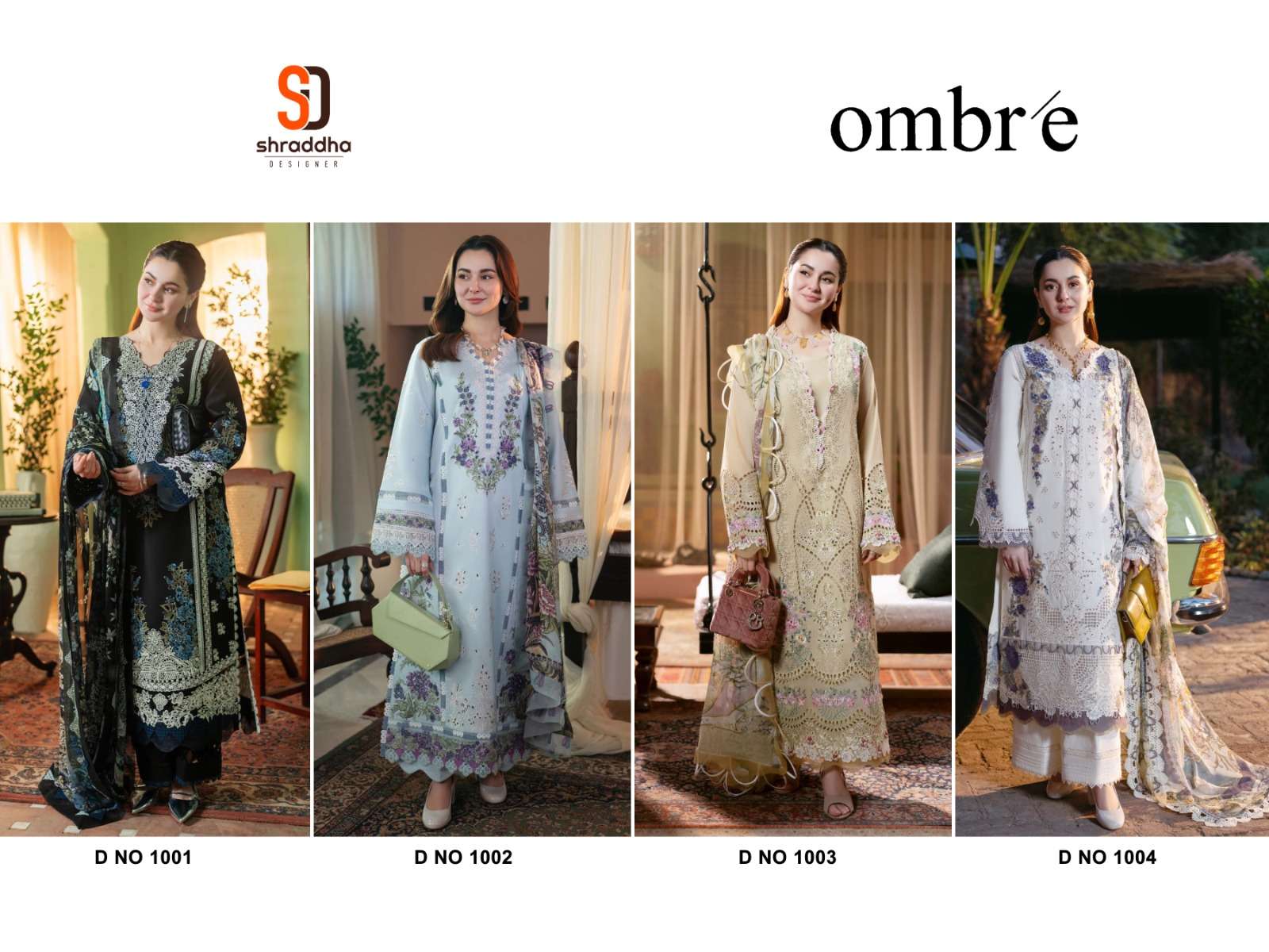 SHRADDHA DESIGNER OMBRE COTTON EMBROIDERY WORKS PAKISTANI SUIT