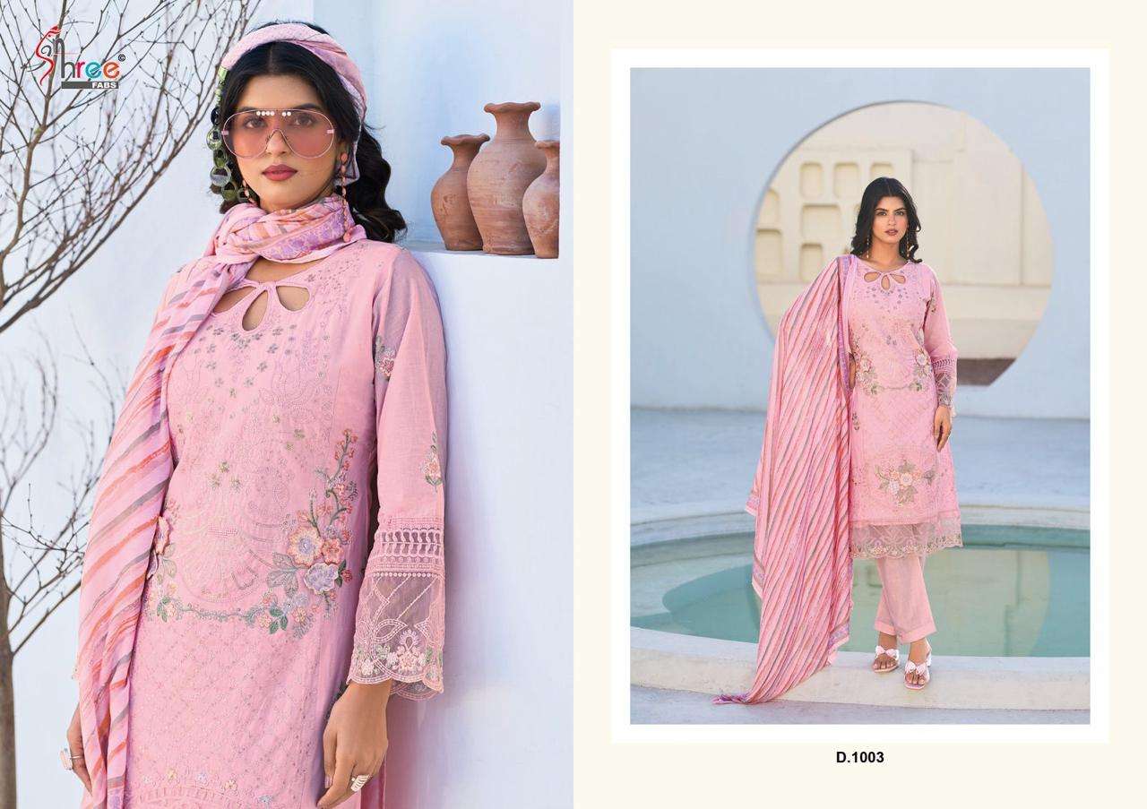 SHREE FABS TASRIF PREMIUM LAWN COLLECTION VOL 1 COTTON DESIGNER WORK SUIT