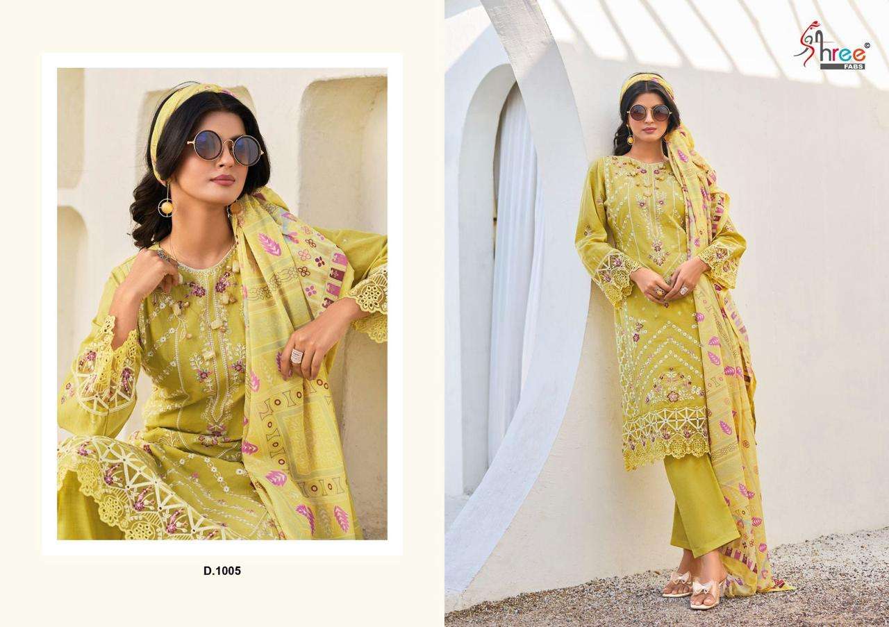 SHREE FABS TASRIF PREMIUM LAWN COLLECTION VOL 1 COTTON DESIGNER WORK SUIT