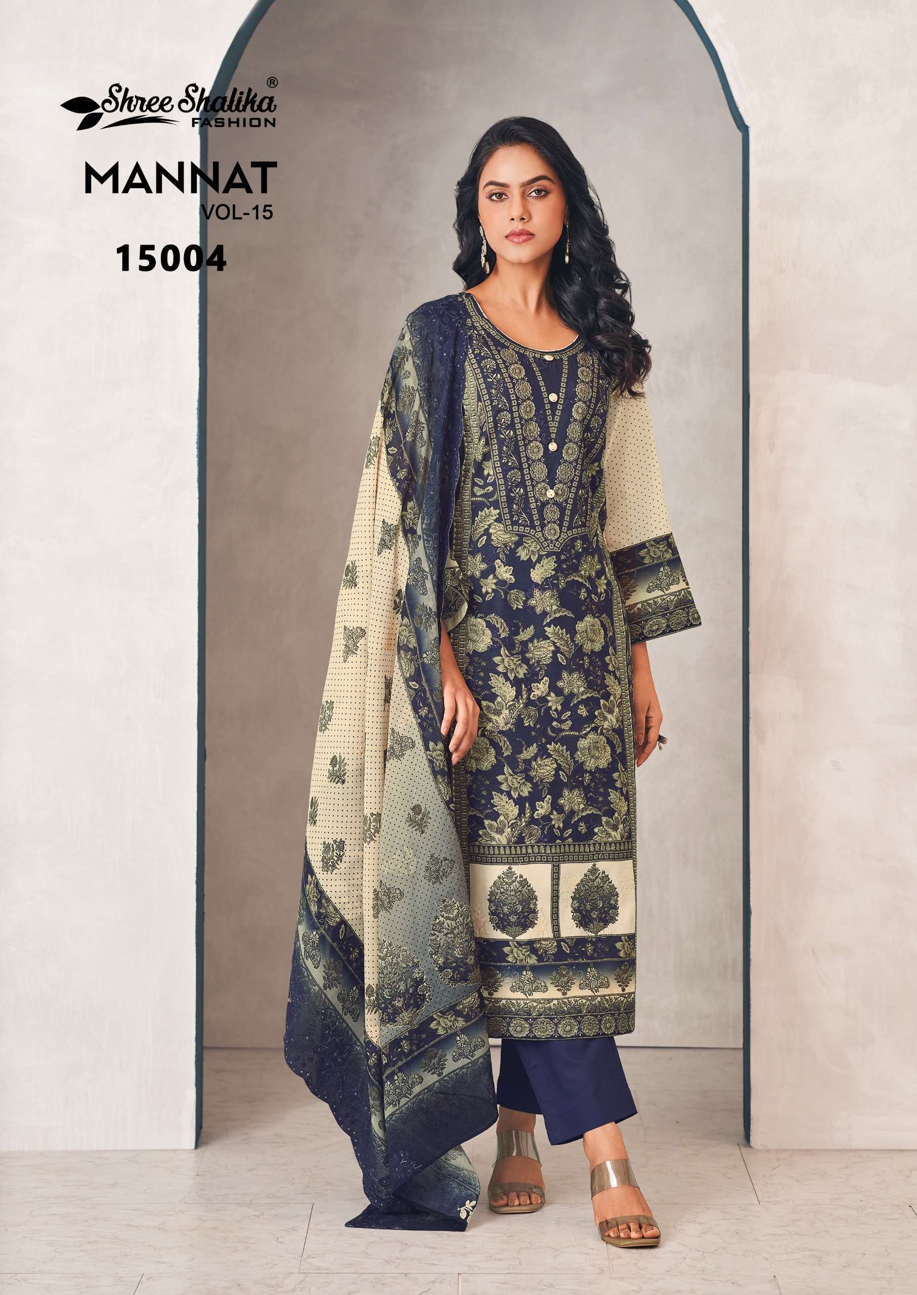 SHREE SHALIKA FASHION MANNAT VOL 15 LAWN COTTON DESIGNER WORK SUIT