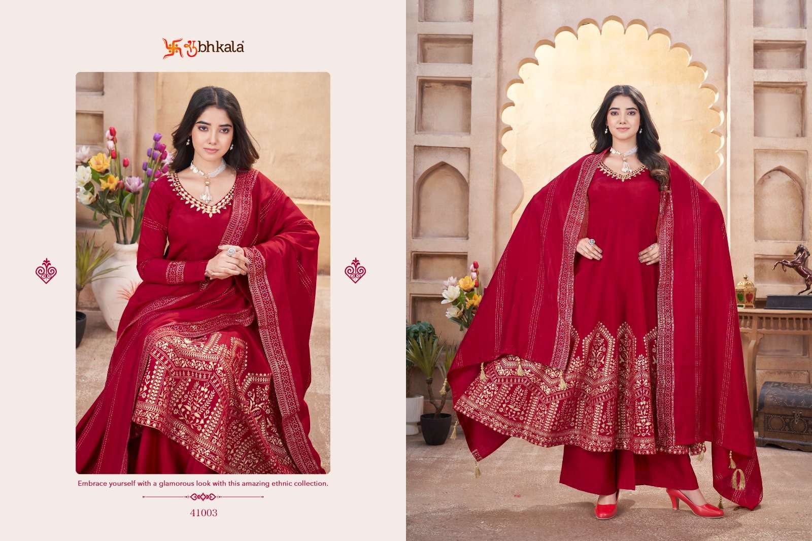 SHUBHKALA FESTIVE FLAIR HEAVY DESIGNER ANARKALI STYLE SUIT