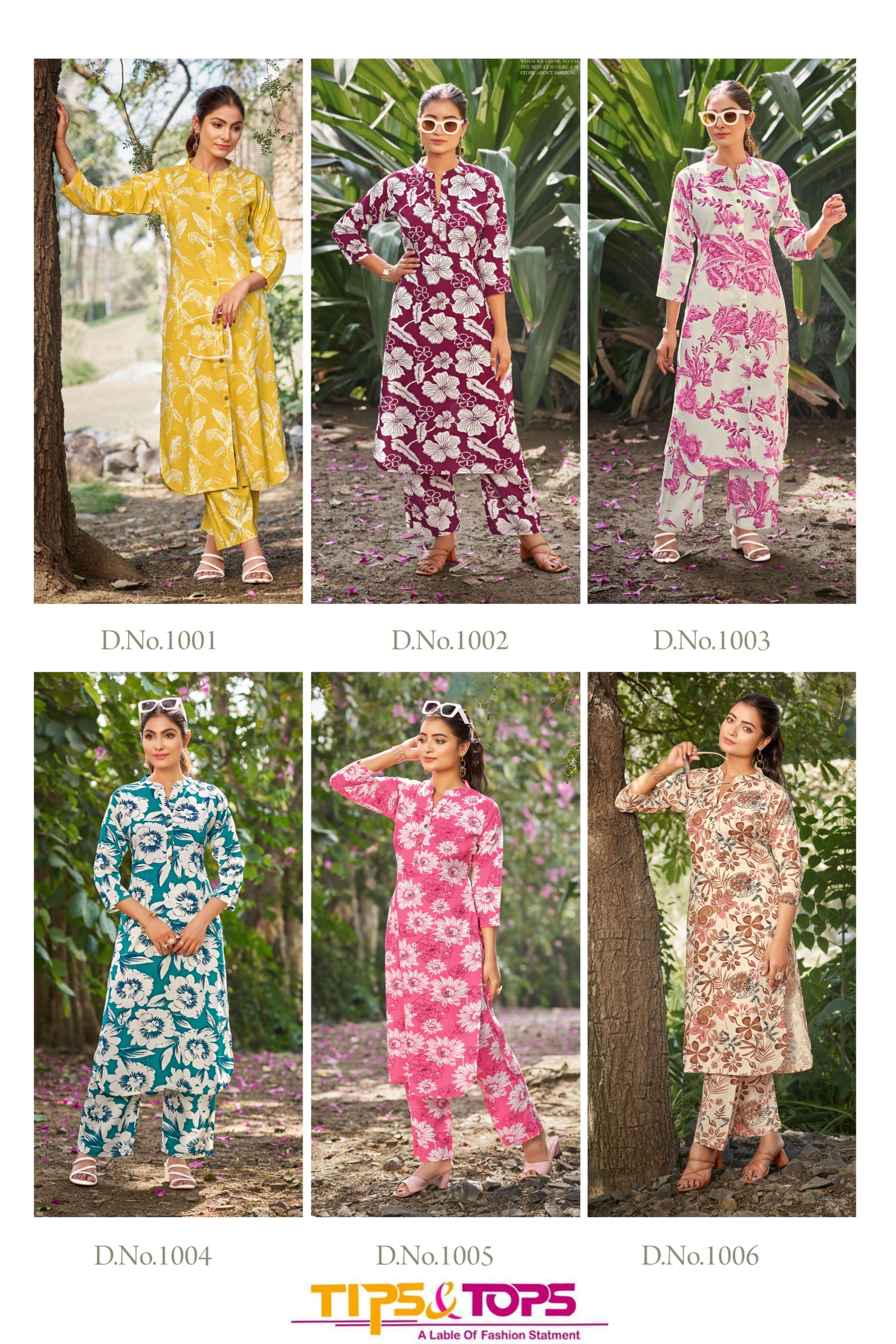 TIPS AND TOPS CINDERELLA VOL 3 RAYON PRINT FANCY CO-ORD SET