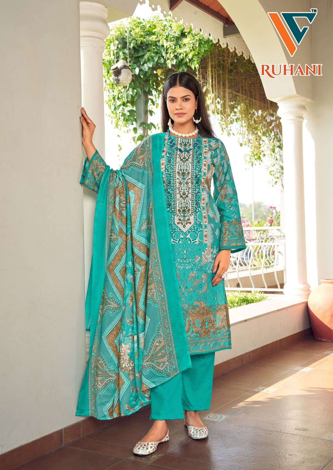 VANDANA‎‎‎‎ CREATION RUHANI‎‎ VOL 25 COTTON DIGITAL STYLE PRINTS SALWAR SUIT