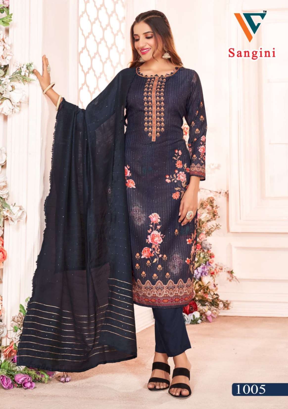 VANDANA CREATION SANGINI VOL 1 MUSIN FANCY WORK SALWAR SUIT