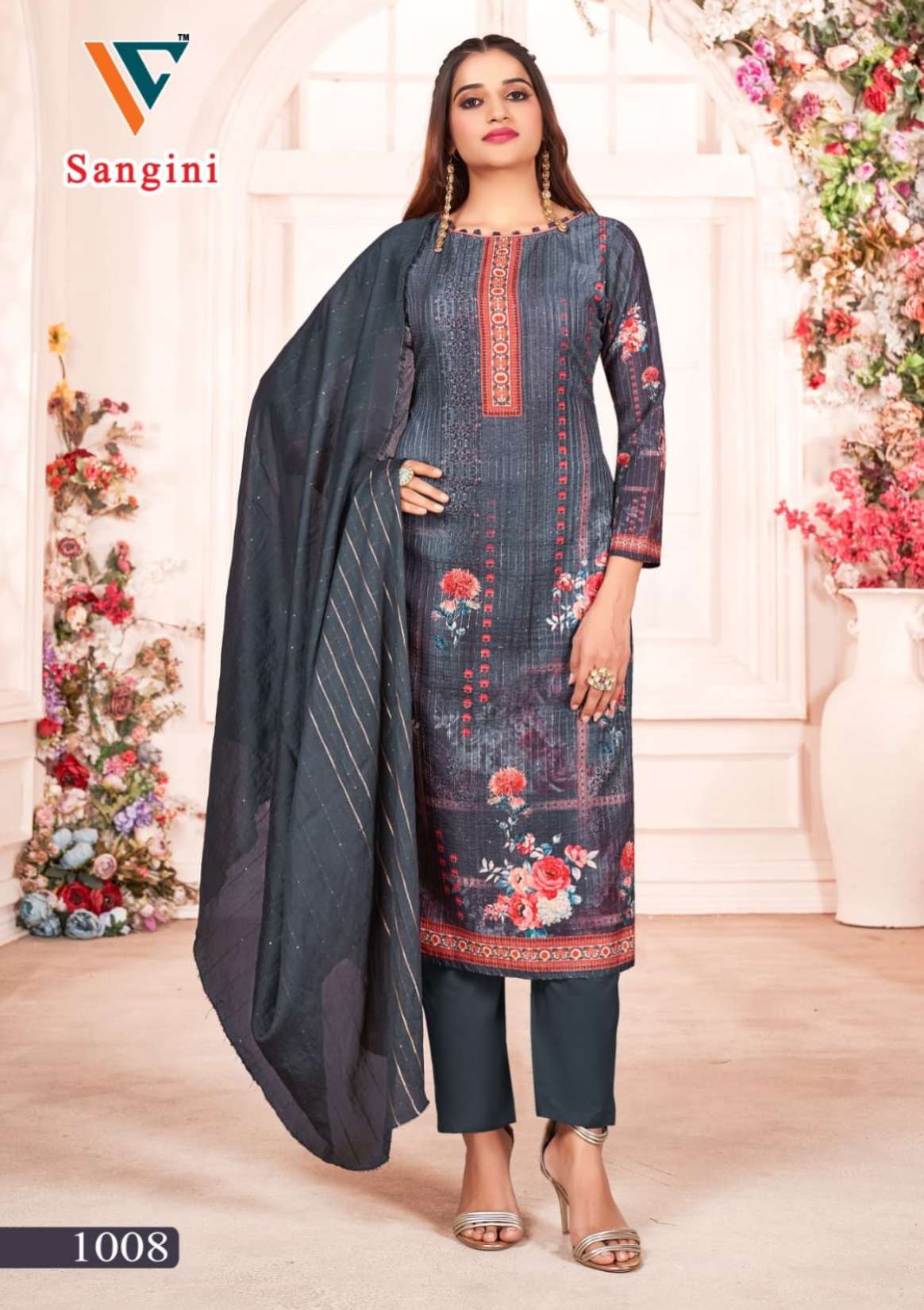 VANDANA CREATION SANGINI VOL 1 MUSIN FANCY WORK SALWAR SUIT