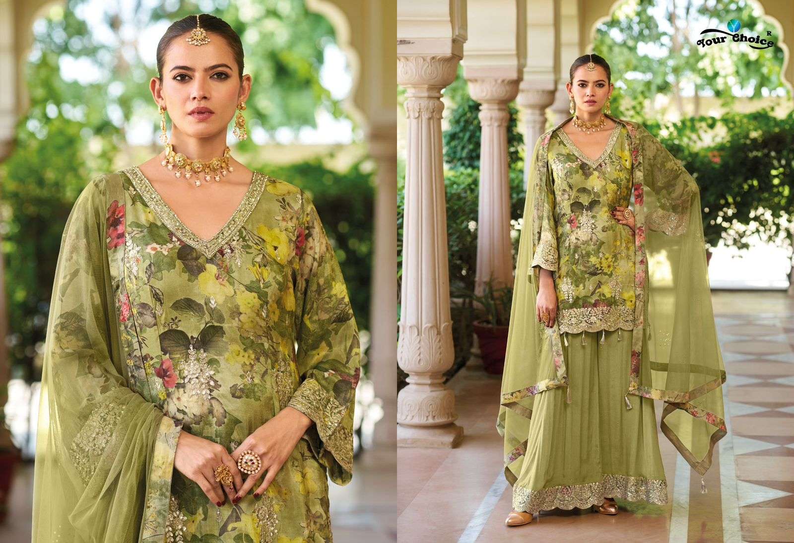 YOUR CHOICE GINNI VOL 3 HEAY DESIGNER PARTY WEAR SHARARA SUIT